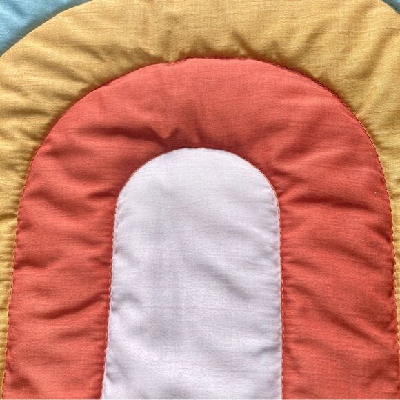 RAINBOW Tummy Time ITZY RITZY Soft Quilted Mat for Baby Toddler 5 x 3 x 0.5 in - Picture 2 of 13